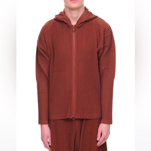 NEW Issey Miyake Homme Plissé Pleated Hooded Sweatshirt - Picture 1 of 13